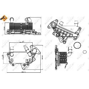 Uljni hladnjak, ulje za motor NRF NRF 31264 IC-DF12CE