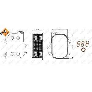 Uljni hladnjak, ulje za motor NRF NRF 31267 IC-DF12D1