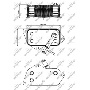 Uljni hladnjak, ulje za motor NRF NRF 31277 IC-DF12D9