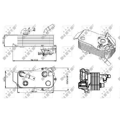 Uljni hladnjak, ulje za motor NRF NRF 31279 IC-DF12DA