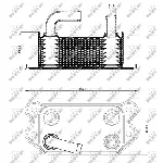 Uljni hladnjak, ulje za motor NRF NRF 31296 IC-DF12E8