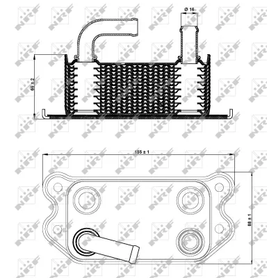 Uljni hladnjak, ulje za motor NRF NRF 31296 IC-DF12E8