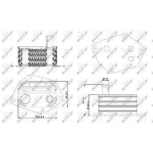Uljni hladnjak, ulje za motor NRF NRF 31298 IC-DF12EA