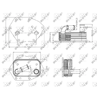 Uljni hladnjak, ulje za motor NRF NRF 31313 IC-DEB3F3