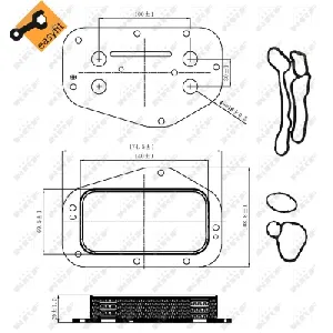 Uljni hladnjak, ulje za motor NRF NRF 31314 IC-DEB3E4