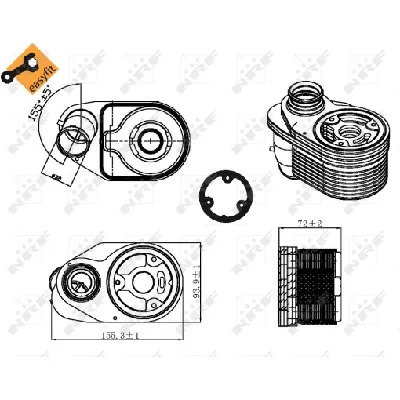 Uljni hladnjak, ulje za motor NRF NRF 31324 IC-DEB3E6