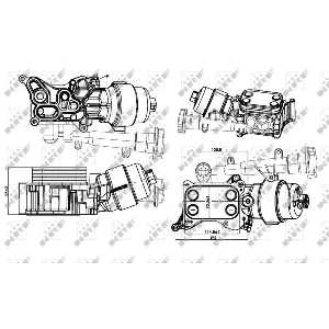 Uljni hladnjak, ulje za motor NRF NRF 31326 IC-DEB3EA