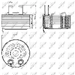 Uljni hladnjak, ulje za motor NRF NRF 31353 IC-DF12FD
