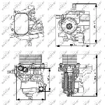 Uljni hladnjak, ulje za motor NRF NRF 31356 IC-DF12FF