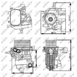 Uljni hladnjak, ulje za motor NRF NRF 31356 IC-DF12FF