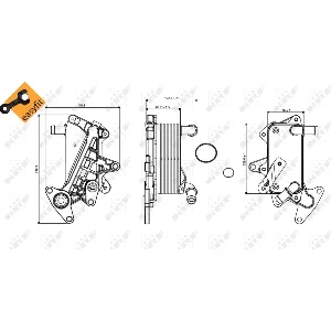 Uljni hladnjak, ulje za motor NRF NRF 31357 IC-DF1300