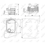 Uljni hladnjak, ulje za motor NRF NRF 31753 IC-E60AC1