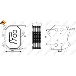 Uljni hladnjak, ulje za motor NRF NRF 31754 IC-E60AC2