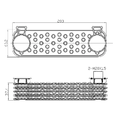 Uljni hladnjak, ulje za motor NRF NRF 31829 IC-G0QBQG