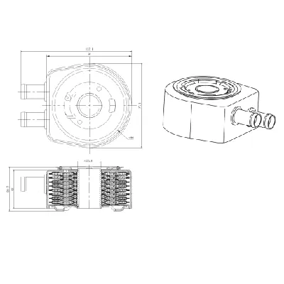 Uljni hladnjak, ulje za motor NRF NRF 31834 IC-G0QF7J