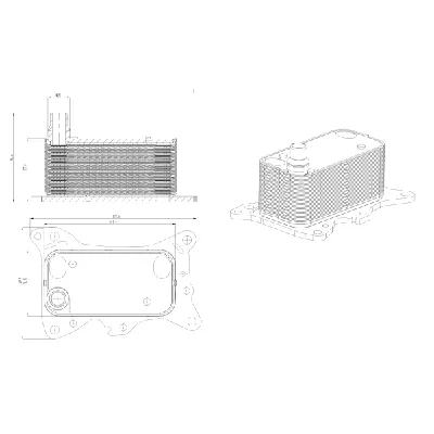 Uljni hladnjak, ulje za motor NRF NRF 31835 IC-G0QF7K