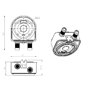 Uljni hladnjak, ulje za motor NRF NRF 31836 IC-G0QF7L