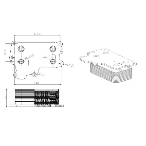 Uljni hladnjak, ulje za motor NRF NRF 31840 IC-G0QF7P