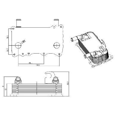 Uljni hladnjak, ulje za motor NRF NRF 31846 IC-G0QF7V