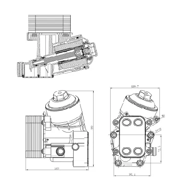 Uljni hladnjak, ulje za motor NRF NRF 31847 IC-G0QF7W