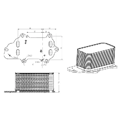 Uljni hladnjak, ulje za motor NRF NRF 31848 IC-G0QF7X