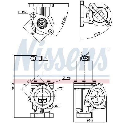 Ventil za recirkulaciju NISSENS NIS 98167 IC-F8930E