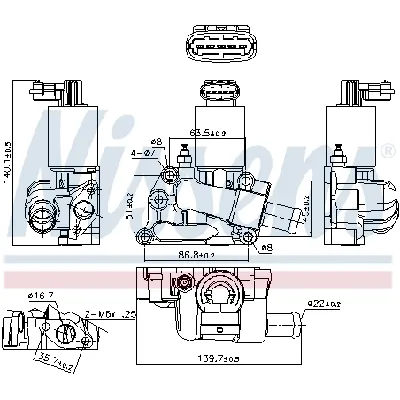 Ventil za recirkulaciju NISSENS NIS 98227 IC-F89309