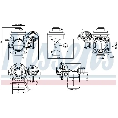 Ventil za recirkulaciju NISSENS NIS 98304 IC-G0Q99N