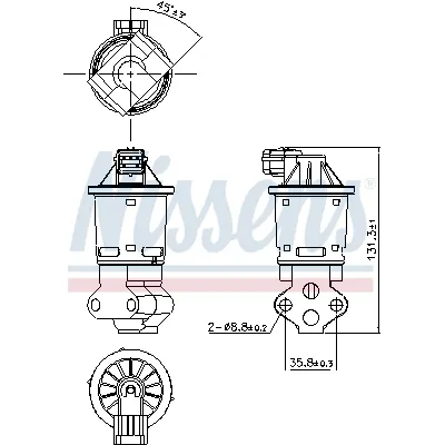 Ventil za recirkulaciju NISSENS NIS 98354 IC-G0W7PK