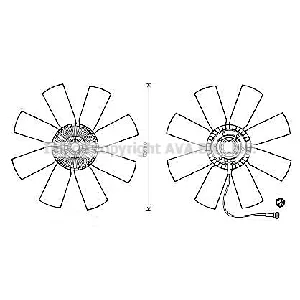 Ventilator, hlađenje motora AVA COOLING VLF068 AVA IC-F8BFD3