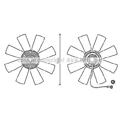 Ventilator, hlađenje motora AVA COOLING VLF068 AVA IC-F8BFD3