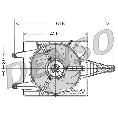 Ventilator, hlađenje motora DENSO DER01010 IC-D0FCC0