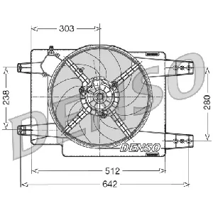 Ventilator, hlađenje motora DENSO DER01011 IC-D0FCBF