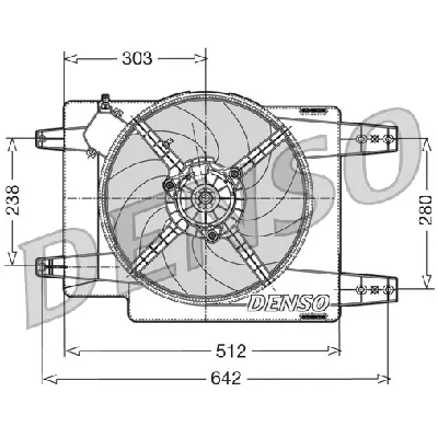 Ventilator, hlađenje motora DENSO DER01011 IC-D0FCBF