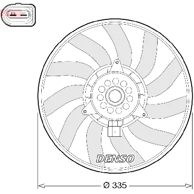 Ventilator, hlađenje motora DENSO DER02008 IC-G0OMNF