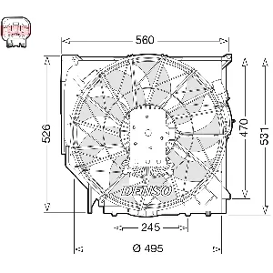 Ventilator, hlađenje motora DENSO DER05008 IC-G0OMNH