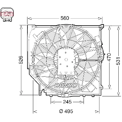 Ventilator, hlađenje motora DENSO DER05008 IC-G0OMNH