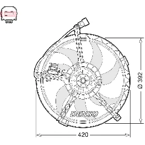 Ventilator, hlađenje motora DENSO DER05009 IC-G07UZ3