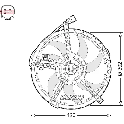 Ventilator, hlađenje motora DENSO DER05009 IC-G07UZ3