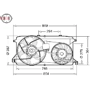 Ventilator, hlađenje motora DENSO DER10009 IC-G0OMNP