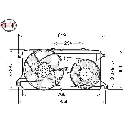 Ventilator, hlađenje motora DENSO DER10009 IC-G0OMNP