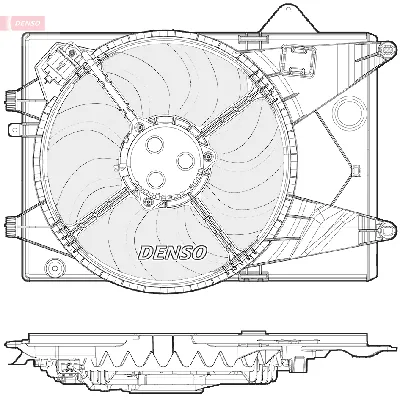 Ventilator, hlađenje motora DENSO DER15001 IC-E5DBD2