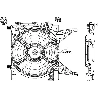 Ventilator, hlađenje motora MAHLE CFF 191 000P IC-G08F9T