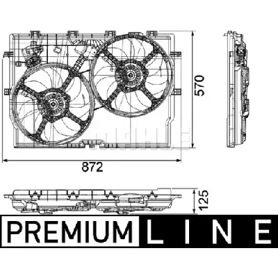 Ventilator, hlađenje motora MAHLE CFF 193 000P IC-G08F9V