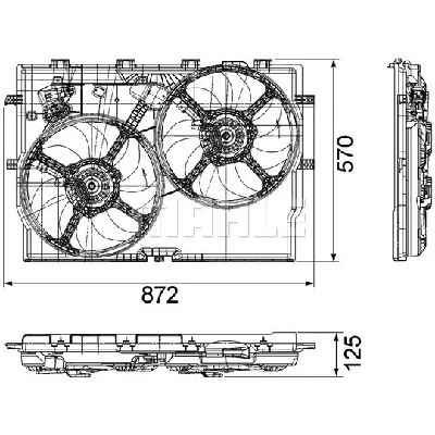 Ventilator, hlađenje motora MAHLE CFF 193 000P IC-G08F9V