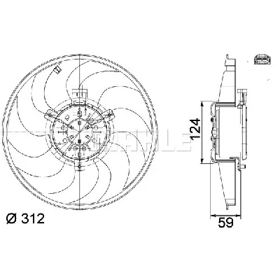 Ventilator, hlađenje motora MAHLE CFF 214 000P IC-G08F9Y