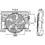 Ventilator, hlađenje motora MAHLE CFF 217 000P IC-G08FA0