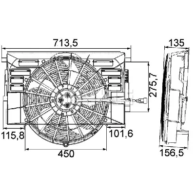 Ventilator, hlađenje motora MAHLE CFF 217 000P IC-G08FA0