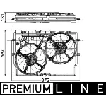 Ventilator, hlađenje motora MAHLE CFF 228 000P IC-G08FA8