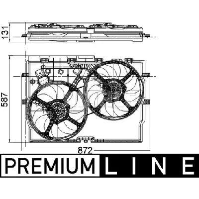 Ventilator, hlađenje motora MAHLE CFF 228 000P IC-G08FA8